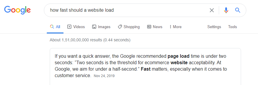 how should website load